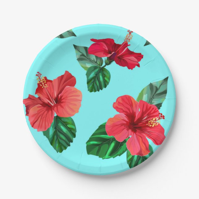 Flower pattern paper plates (Front)