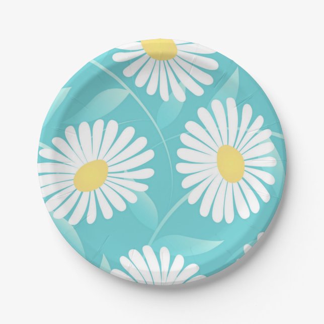 Flower pattern paper plates (Front)