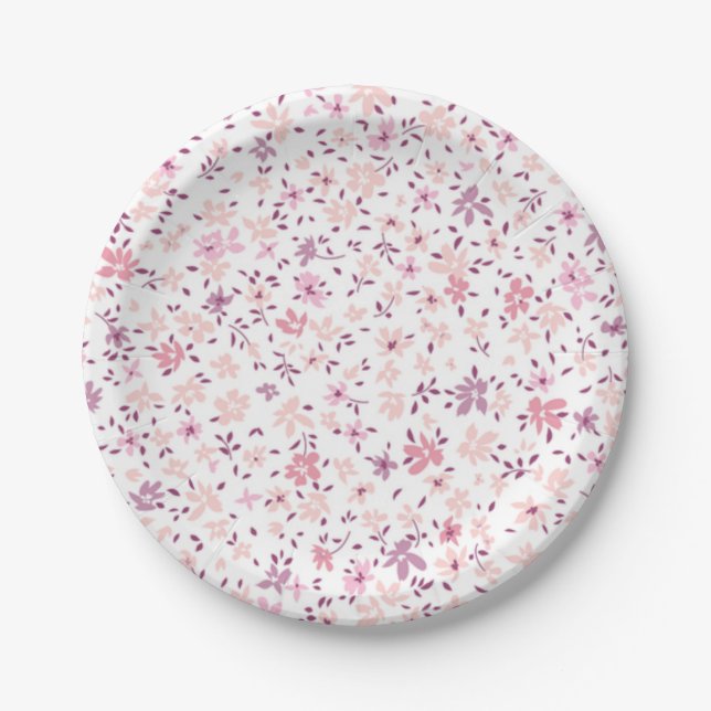 Flower pattern paper plates (Front)