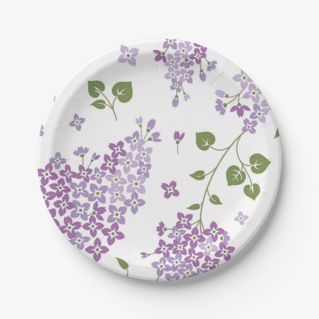 Flower pattern paper plates (Front)