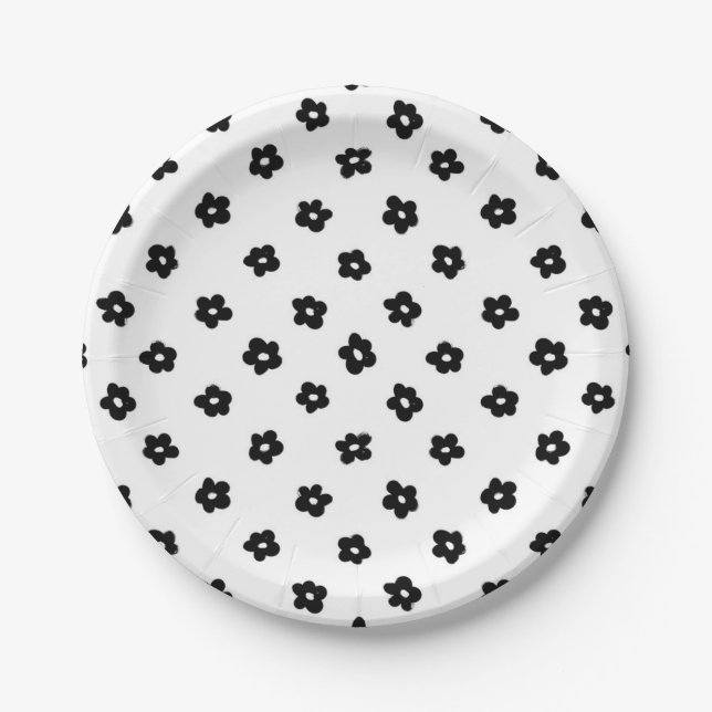 Flower pattern paper plates (Front)