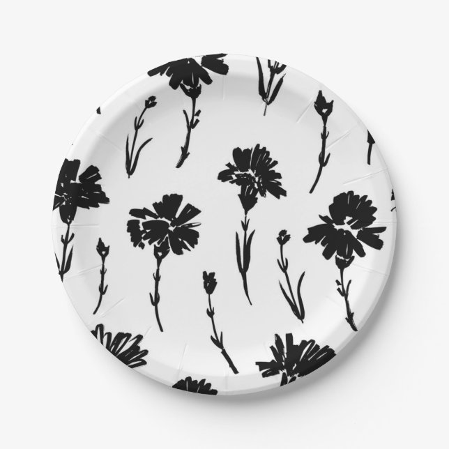Flower pattern paper plates (Front)