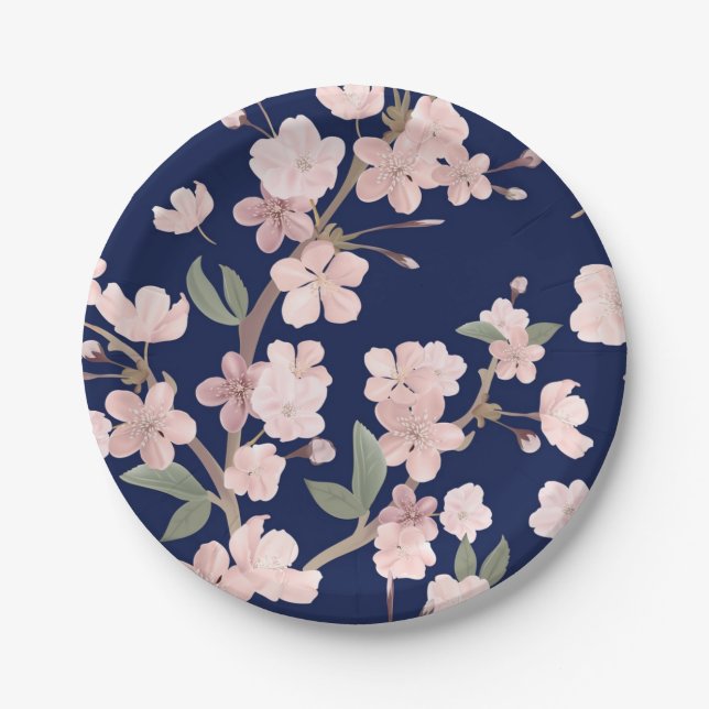 Flower pattern paper plates (Front)