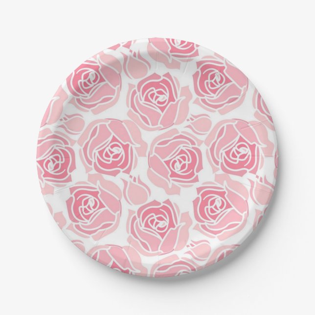 Flower pattern paper plates (Front)