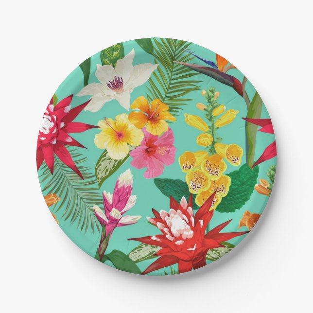 Flower pattern paper plates (Front)