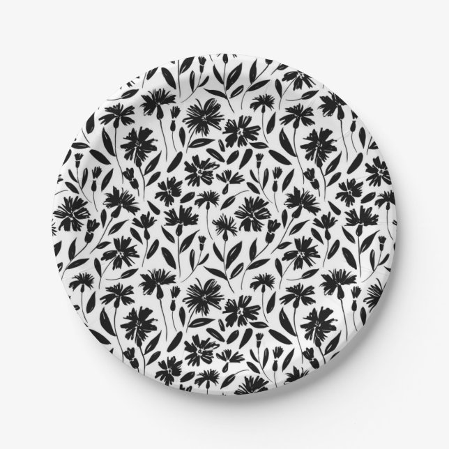 Flower pattern paper plates (Front)