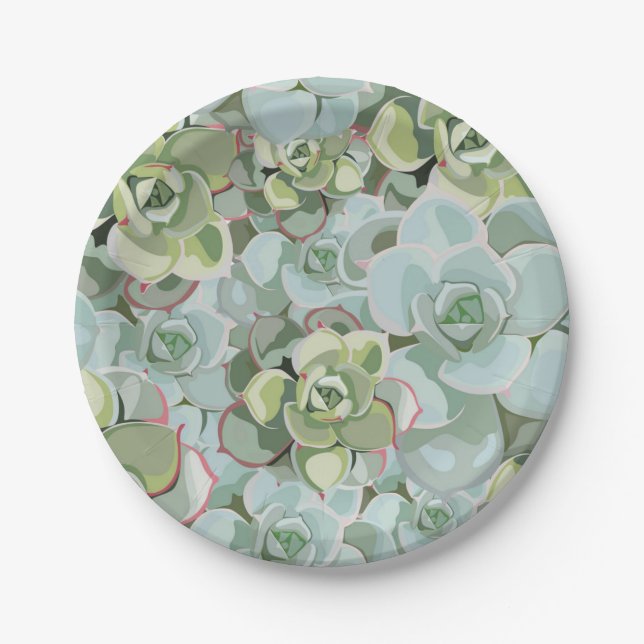 Flower pattern paper plates (Front)
