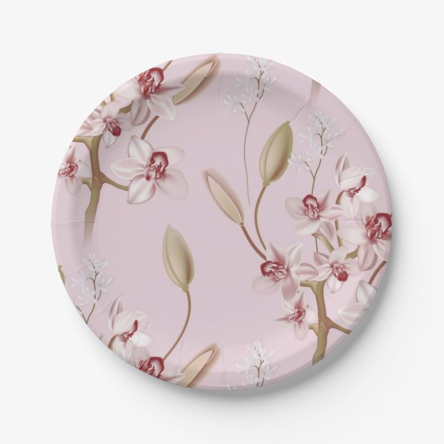 Flower pattern paper plates (Front)