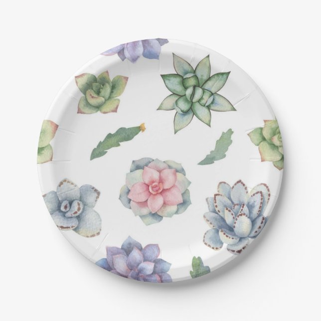 Flower pattern paper plates (Front)