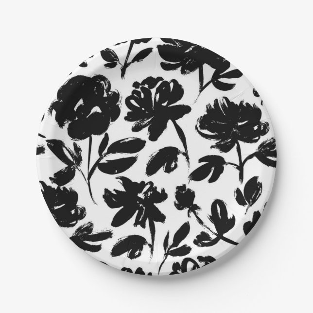 Flower pattern paper plates (Front)