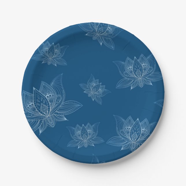 Flower pattern paper plates (Front)