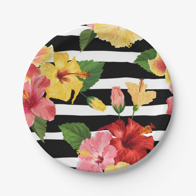 Flower pattern paper plates (Front)