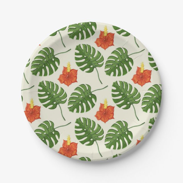 Flower pattern paper plates (Front)
