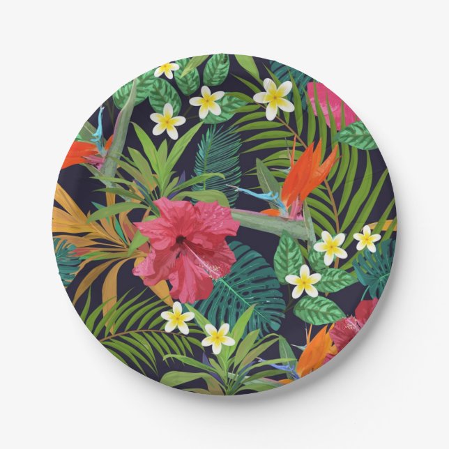 Flower pattern paper plates (Front)