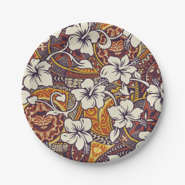 Flower pattern paper plates (Front)