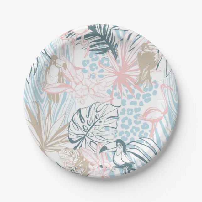 Flower pattern paper plates (Front)