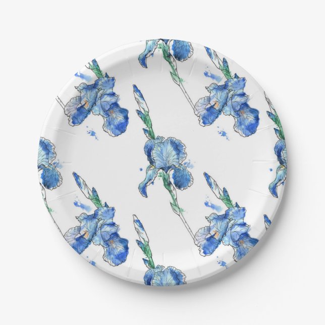 Flower pattern paper plates (Front)