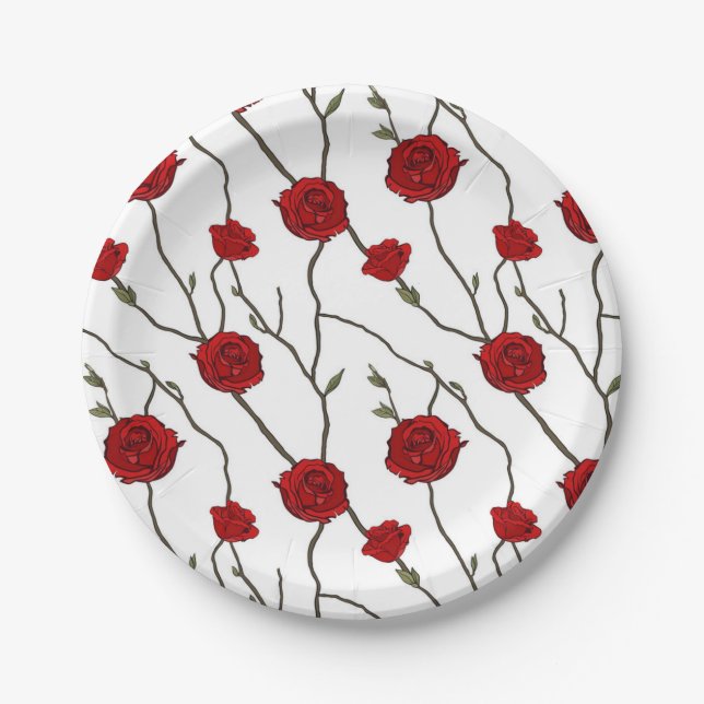 Flower pattern paper plates (Front)