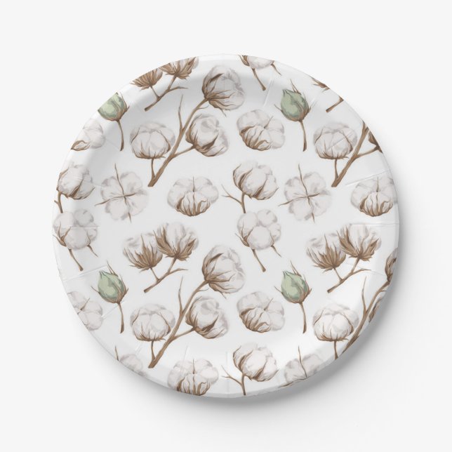 Flower pattern paper plates (Front)
