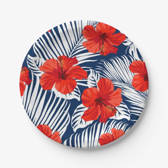 Flower pattern paper plates (Front)