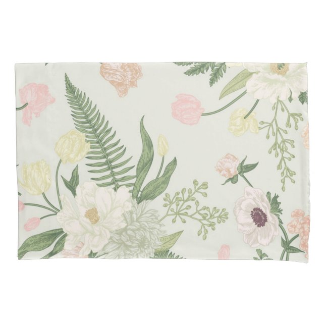 Flower pattern pillow case (Front)