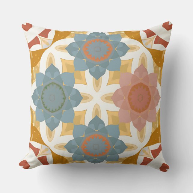 Flower pattern pillow cushion (Front)