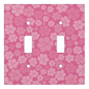 Flower Pattern - Pink Light Switch Cover