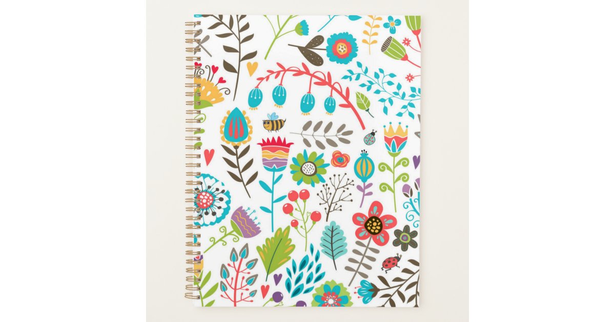 Flower pattern planner | Zazzle