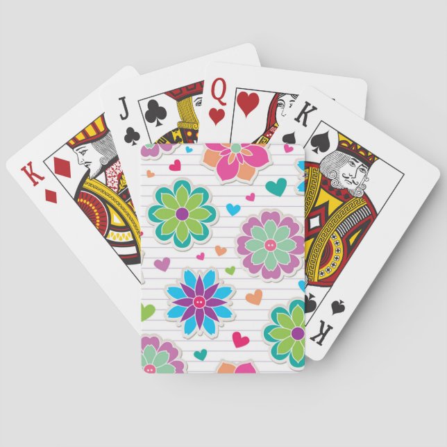 Flower pattern poker cards (Back)