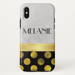 Flower Pattern Polka Dots Pattern iPhone X Case