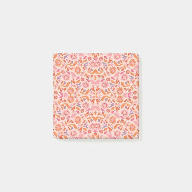 Flower pattern post-it notes (Front)