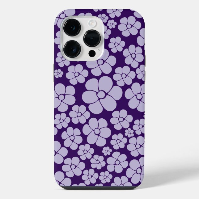 Flower Pattern - Purple Iphone Case (Back)