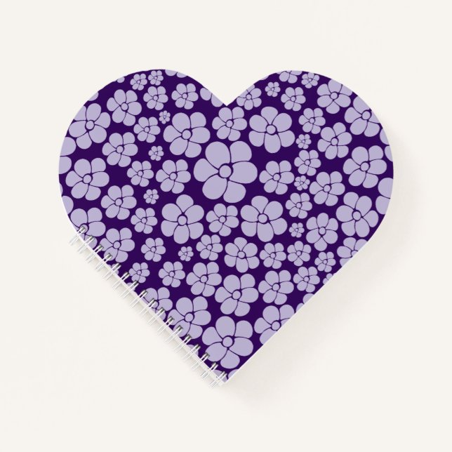 Flower Pattern - Purple Notebook (Front)