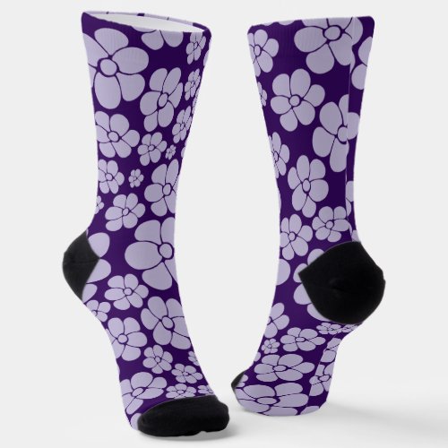Flower Pattern _ Purple Socks