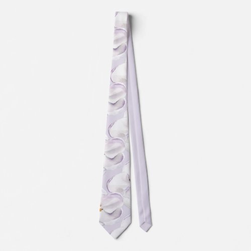flower pattern purple wedding theme  neck tie