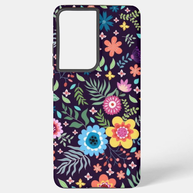 Flower pattern samsung galaxy case (Back)