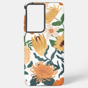 Flower pattern samsung galaxy s21 ultra case