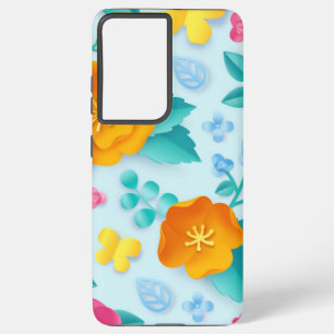Flower pattern samsung galaxy s21 ultra case
