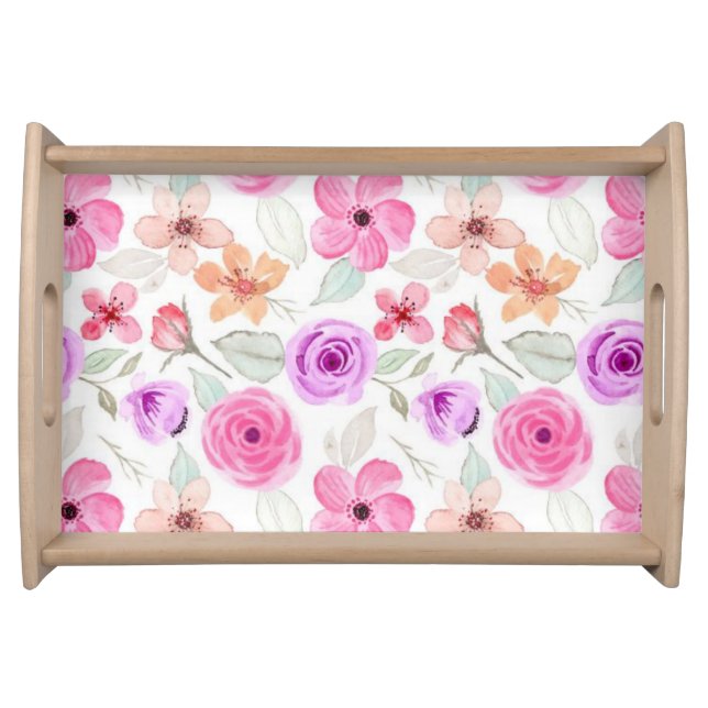 Flower pattern serving tray (Front)