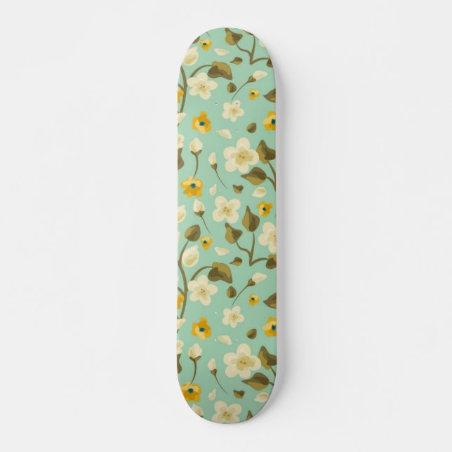 Flower pattern skateboard (Front)