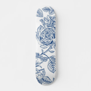 Flower pattern skateboard