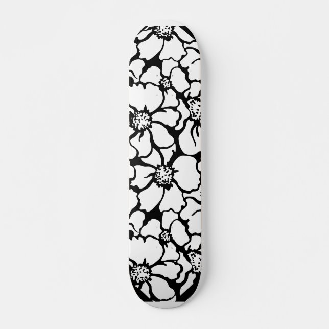 flower pattern skateboard deck (Front)