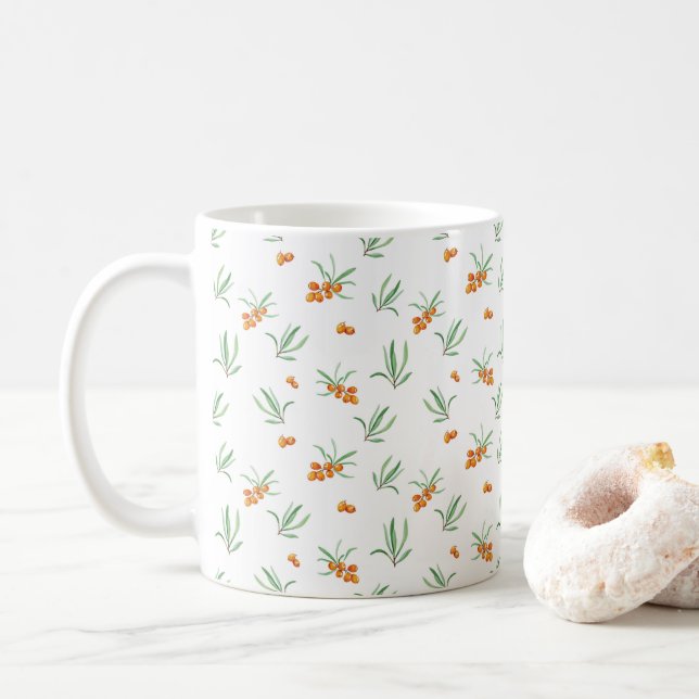 Flower Pattern Spring Floral Classic Coffee Mug (With Donut)