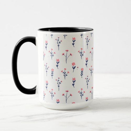 Flower Pattern Spring Floral Combo Mug