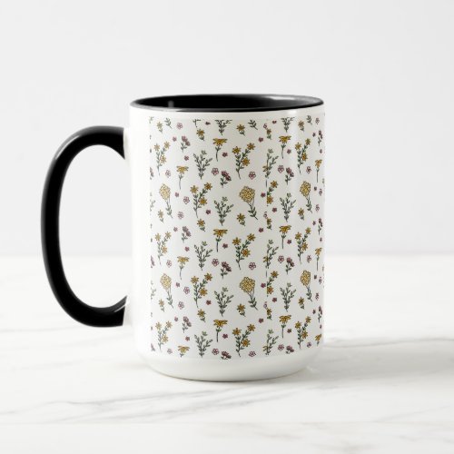 Flower Pattern Spring Floral Combo Mug