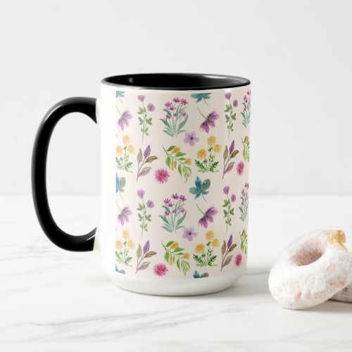 Flower Pattern Spring Floral Combo Mug