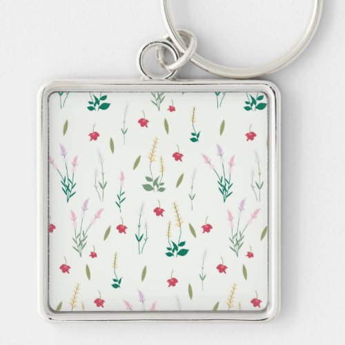 Flower Pattern Spring Floral Keychain