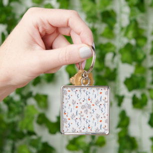 Flower Pattern Spring Floral Keychain
