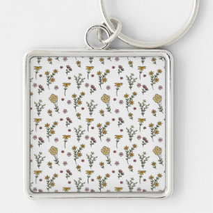 Flower Pattern Spring Floral Keychain