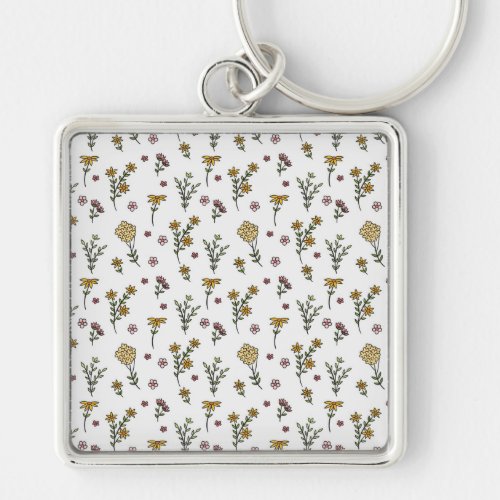 Flower Pattern Spring Floral Keychain